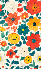 Seamless pattern of flower.