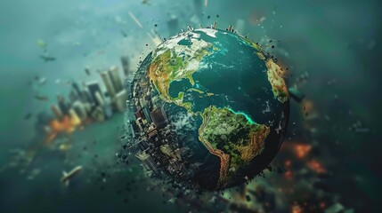 Naklejka premium The world is sick