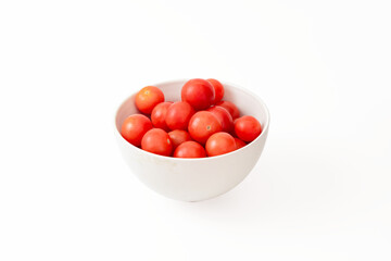 Cherry tomatoes in a ceramic bowl