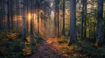 Obraz premium Evening in the Palatinate Forest