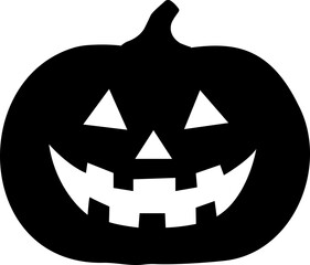 Halloween pumpkin silhouette vector.
Jack o lantern pumpkin for halloween silhouette.
