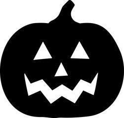 Halloween pumpkin silhouette vector.
Jack o lantern pumpkin for halloween silhouette.
