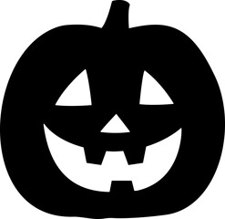 Halloween pumpkin silhouette vector.
Jack o lantern pumpkin for halloween silhouette.
