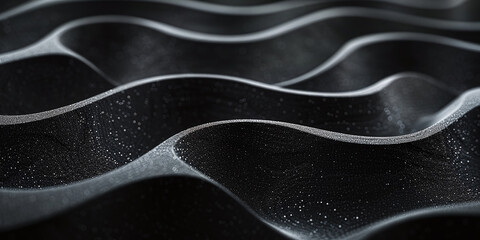 Textured and curved black foam panels designed for soundproofing or cushioning, offering effective acoustic solutions for improved sound quality and comfort