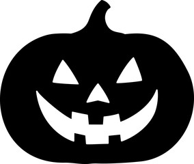 Halloween pumpkin silhouette vector.
Jack o lantern pumpkin for halloween silhouette.

