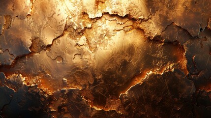 Luxurious oil paint textures with golden tones and exquisite detailed surface