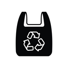 Recycled Plastic Bag vector icon
