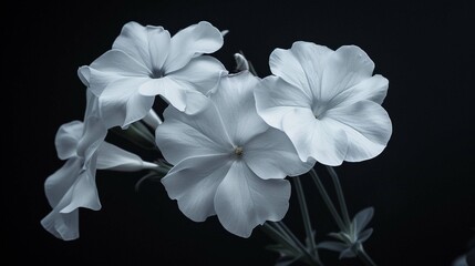 white flower on black