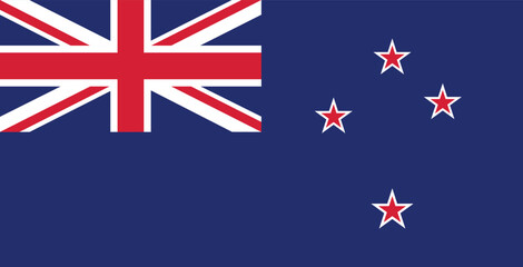 National Flag of New Zealand. New Zealand Flag. 
