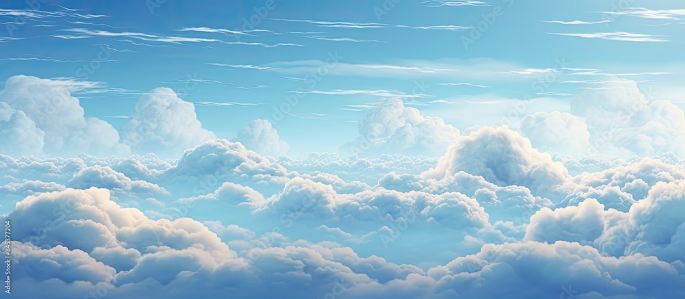 Poster the deeper the sky with clounds. creative banner. copyspace image
