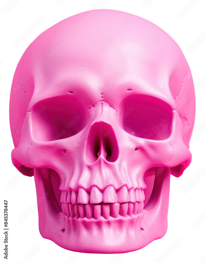 Sticker PNG A pink skull purple pink