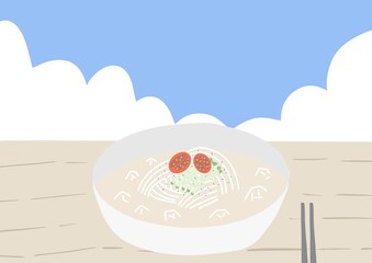 korean cold bean noodles