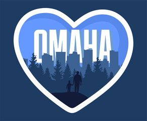 Obraz premium beautiful city views of omaha nebraska
