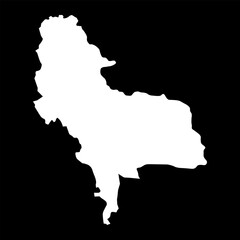 Una Sana canton map, administrative district of Federation of Bosnia and Herzegovina. Vector illustration.