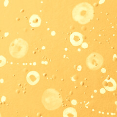 Elegant Dots Drawn. Acrylic Easel. Yellow Doodle