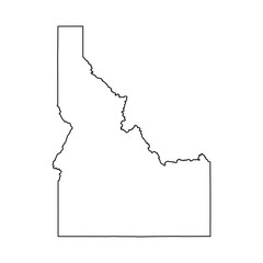 Idaho, state of USA map isolated on transparent background