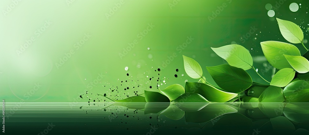 Aufkleber abstract green background of nature in motion. creative banner. copyspace image