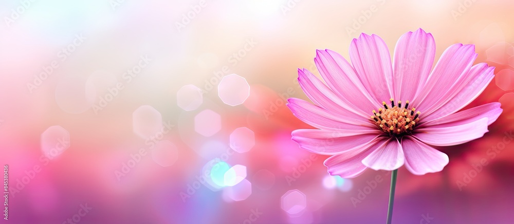 Poster abstract blur background for web design pink flower colorful blurred wallpaper. creative banner. cop