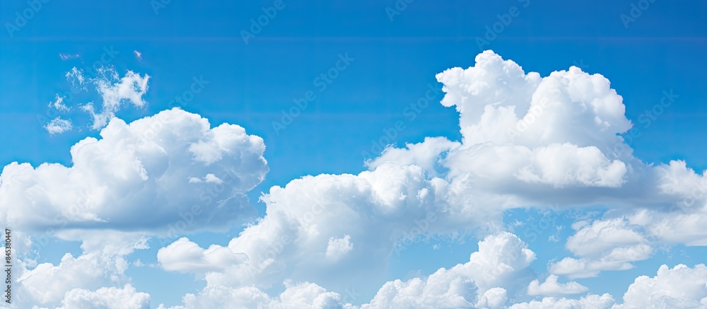Leinwandbilder Blue sky and some shape clouds background Empty for product display Ready for product display montage Soft focus Select focus. Creative banner. Copyspace image