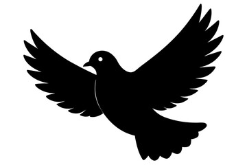 pigeon bird silhouette vector illustration