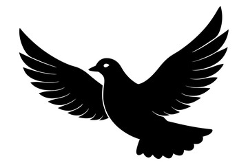 pigeon bird silhouette vector illustration