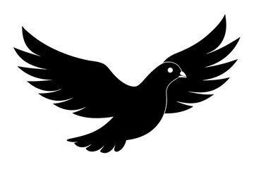 pigeon bird silhouette vector illustration