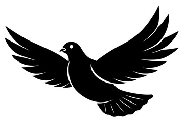 pigeon bird silhouette vector illustration