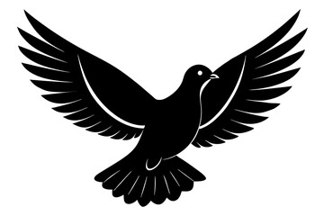 Obraz premium pigeon bird silhouette vector illustration