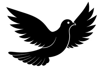 pigeon bird silhouette vector illustration