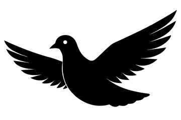 pigeon bird silhouette vector illustration