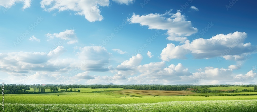 Poster summer fields. creative banner. copyspace image