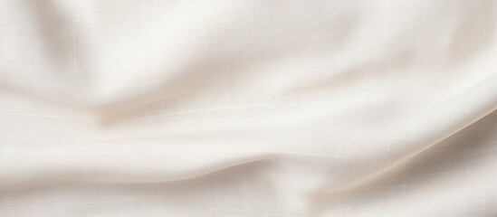 Obraz premium linen white cotton natural fabric eco background texture. Creative banner. Copyspace image