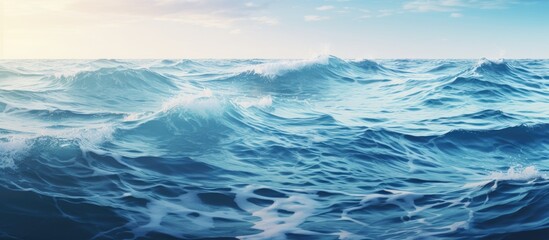 Fototapeta premium Beautiful Crashing Waves. Creative banner. Copyspace image