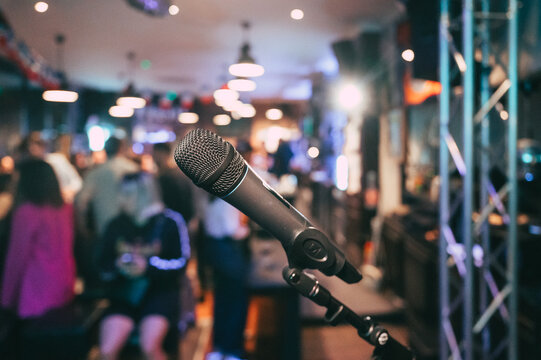 Photographie de microphone pour des &eacute;v&eacute;nement, musique, etc.