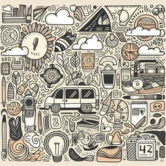 seamless pattern of cars