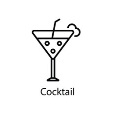 Cocktail vector icon 
