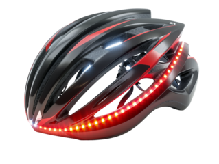 Modern Bicycle Helmet with Integrated LED Lights