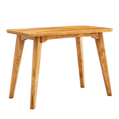 Wooden Table with Rustic Legs isolated on transparent background.