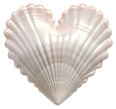PNG Heart shell white background invertebrate.