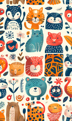 wallpaper, tiles or carpet in a seamless pattern