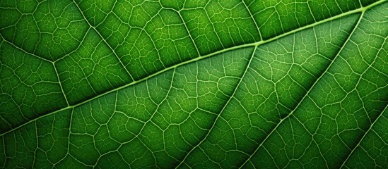 Obraz premium Closeup Green Leaf Texture Background. Creative banner. Copyspace image