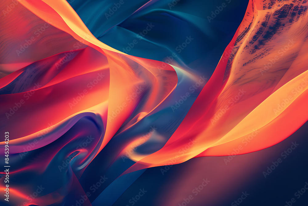 Poster a pair of abstract lines are distributed across half of the screen, creating a modern and dynamic vi
