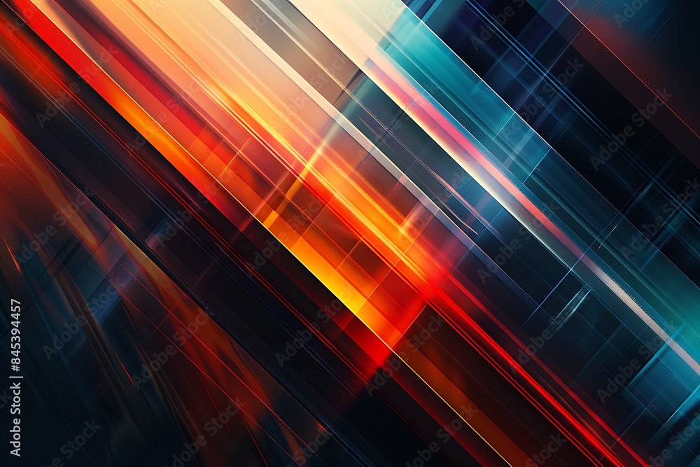 Poster a pair of abstract lines are distributed across half of the screen, creating a modern and dynamic vi