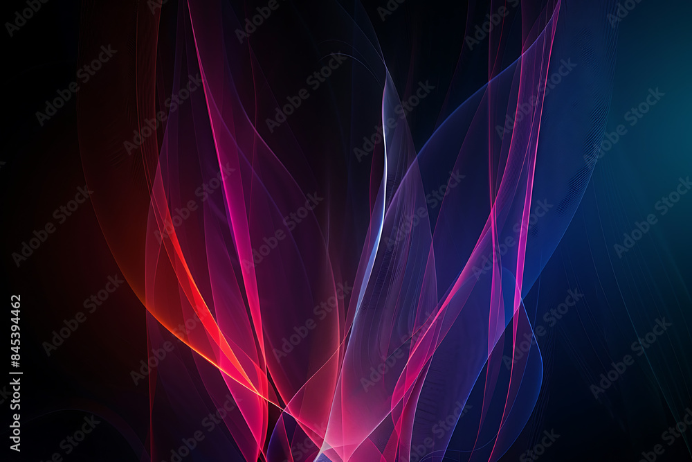 Poster a pair of abstract lines are distributed across half of the screen, creating a modern and dynamic vi