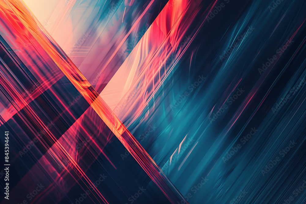 Poster a pair of abstract lines are distributed across half of the screen, creating a modern and dynamic vi