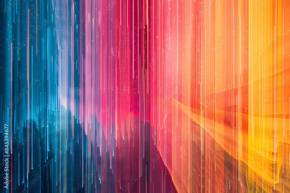 Poster a pair of abstract lines are distributed across half of the screen, creating a modern and dynamic vi