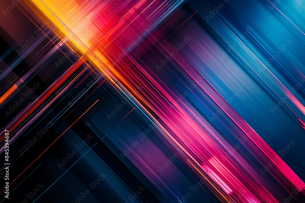 Poster a pair of abstract lines are distributed across half of the screen, creating a modern and dynamic vi