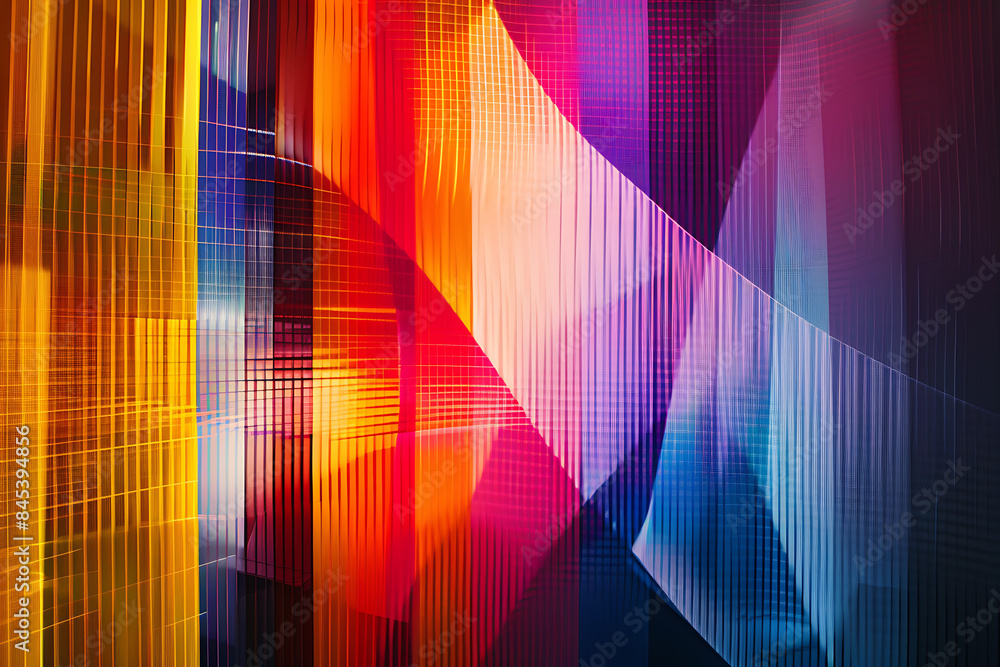 Poster a pair of abstract lines are distributed across half of the screen, creating a modern and dynamic vi