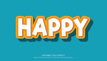 editable 3d text effect template bold typography and abstract style