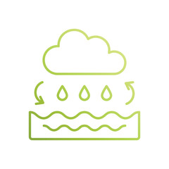 Water Cycle vector icon